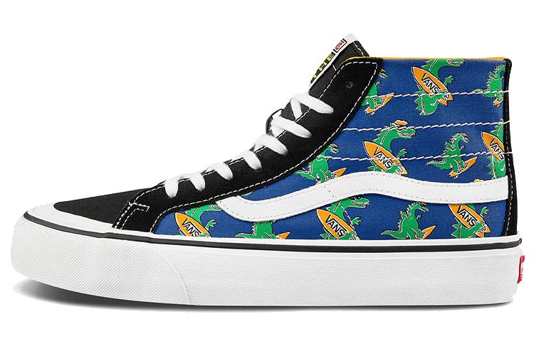 Vans Unisex SK8 HI High Top Sneakers Blue/Yellow/Green VN0A3MV1A5F 37