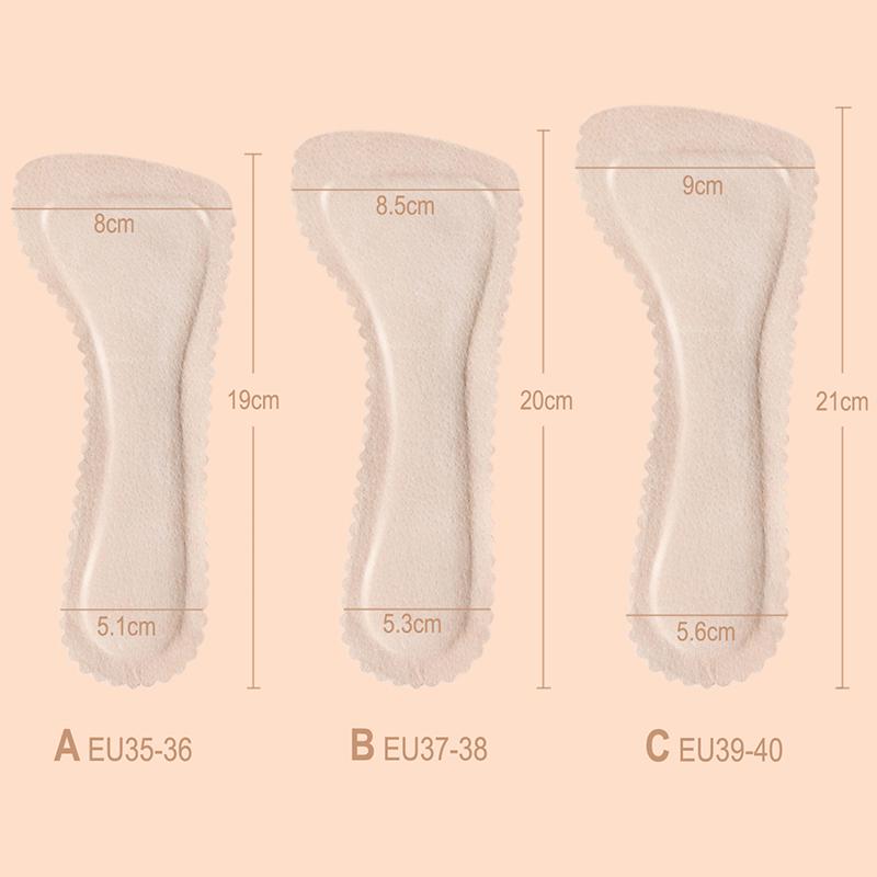 Women High-heel Shoes Insoles Anti-slip Paste Septum Cushion Insole  Washable Comfort Breathable Massage Sandals Shoe Pads