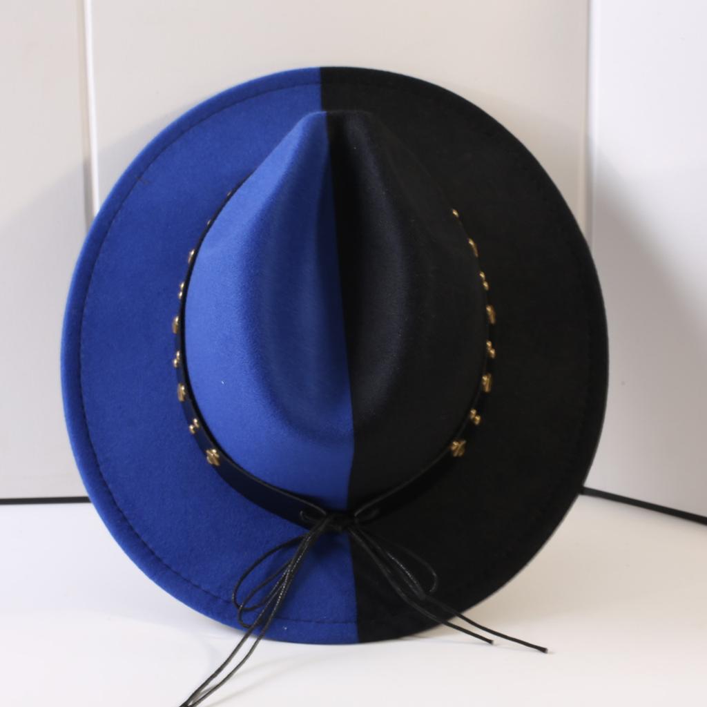 Popular European and American Classic Double-color Wide-brimmed Top Hat Men's and Women's Fashion OL Style Cowboy Hat Jazz Hat