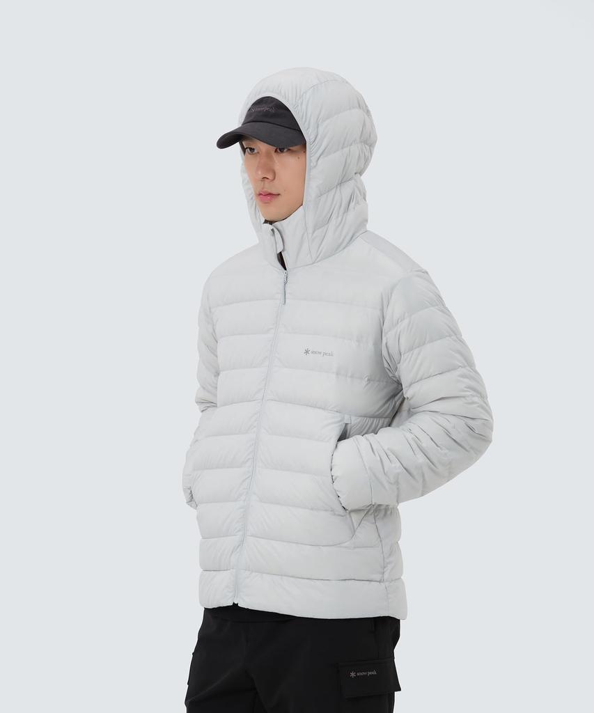 Snow Peak Pertex Lightweight Down Jacket Down Light and GS-S25WMPDJ12, Outerwear, Filled, Grey, XL, Men's Women's