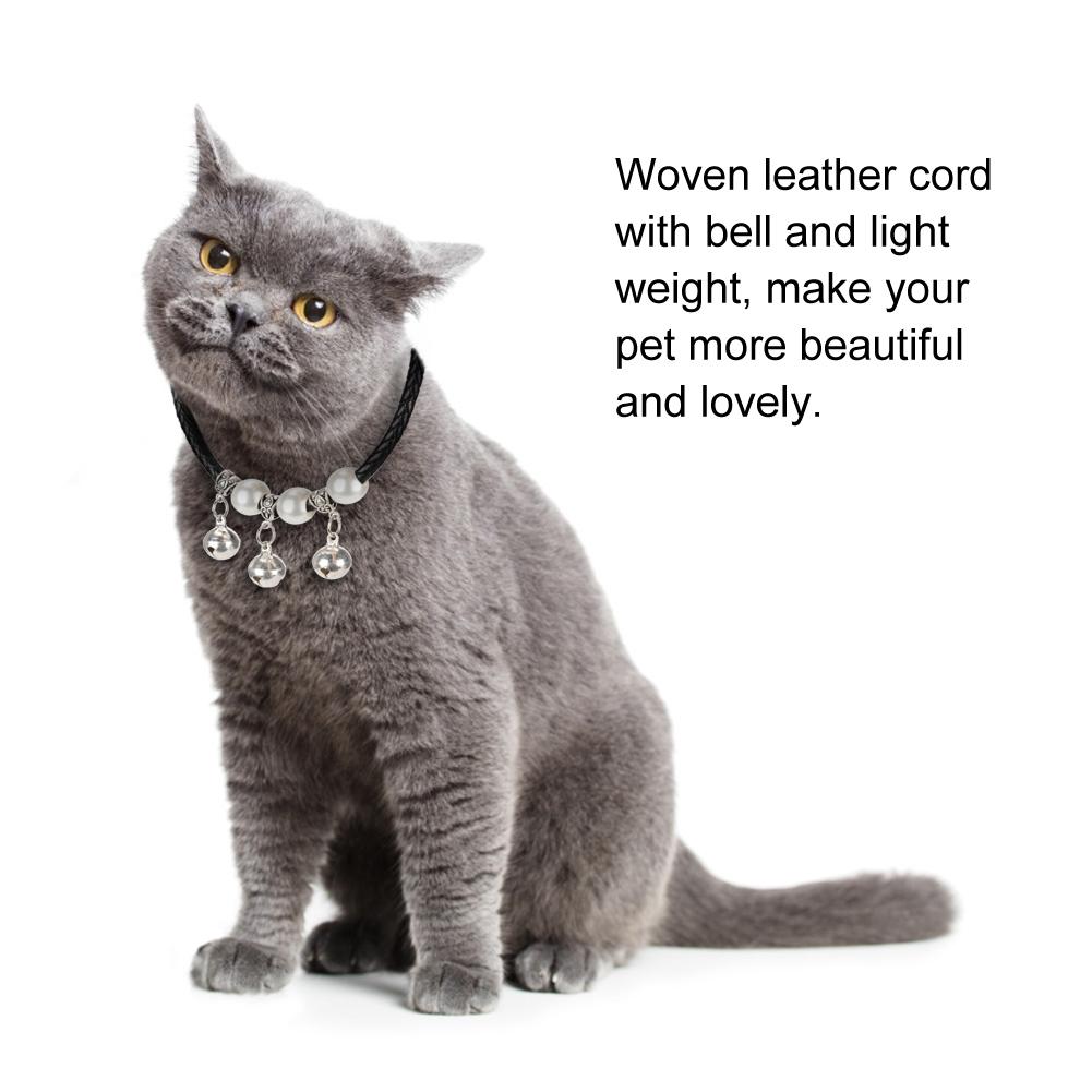 Adjustable Dog Woven Collar Pet Cat Necklace with Bells Gift Pet Supplies
