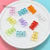 100 Pcs Colorful Bear Beads Clear Acrylic Colored Bear Beads Mini Bear Charms for Bracelet Necklace DIY Crafts Jewelry Making Supplies