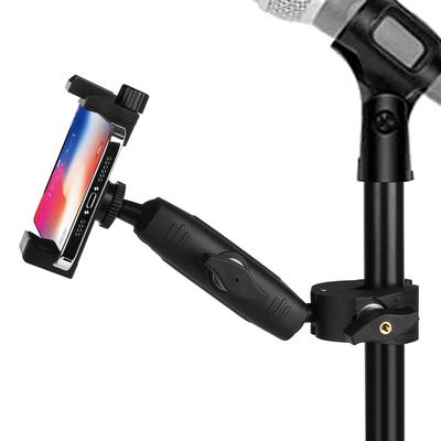 Musikständer Mikrofonständer mit langem Arm und Superklemme Drehung für Samsung Galaxy Google und Zoll Smartphones 360° 14, 13, 12, 11, MAX, Pro, S,