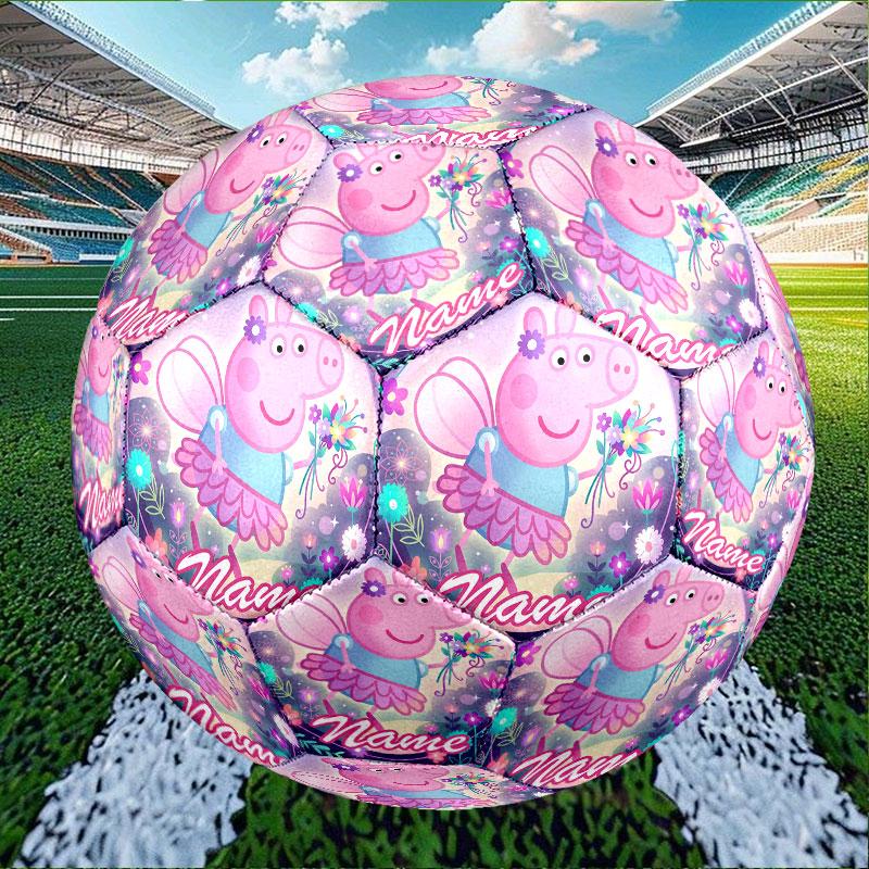Custom Name Personalized Peppa Pig Print Size 5 Soccer Ball Training & Match Football, for Team, Kicking, Gift for Football Enthusiasts