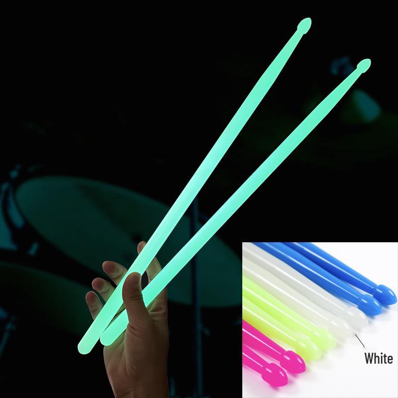 Leuchtende 5A Anti-Rutsch Plastik Drumsticks mit farbigen Griffen für Jazz- & E-Drum-Übung.