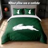 South Sydney Rabbitohs Design Set Biancheria da Letto 1 Copripiumino + 2 Federe Morbido Traspirante Biancheria da Letto per la Casa