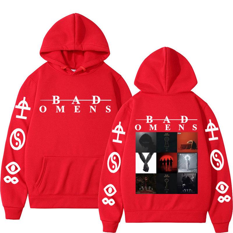 Limited Band Bad Omens Concert Tour Album Cover Hoodies Men Women Hip Hop Fashion Pullovers Sweatshirt Fleece Long Sleeve Hoodie