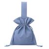 Large Capacity Solid Color Handbag Portable Pleated Bucket Bag Nylon Drawstring Bag  Shopping