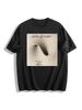 Abstract Shadow Nose Tee – Minimalist Arabic Script Shirt