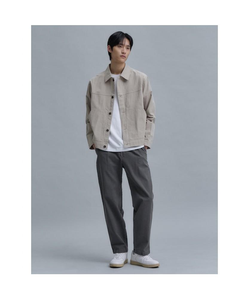 SHIFT.G Garment Dyed Cotton Slacks Ash