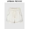UR 2025 Autumn Women's Jersey Fringed Drawstring Shorts