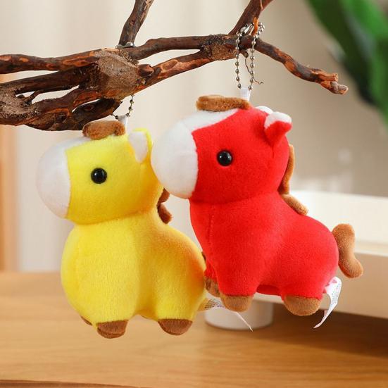 Horse Plush Pendant Soft Stuffed Animal Bag Charm Cartoon Horse Figurine