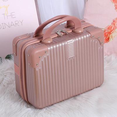 14 Inch Mini Travel Suitcase Cosmetic Box Hand Luggage Organizer Makeup Case Small Password Box Boarding Case for Women Girls