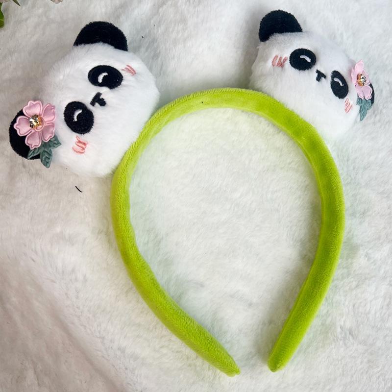 Adorable 2026 Panda Hair Accessory: Cute Round Headband & Funny Clip for Girly Wash Face Routine