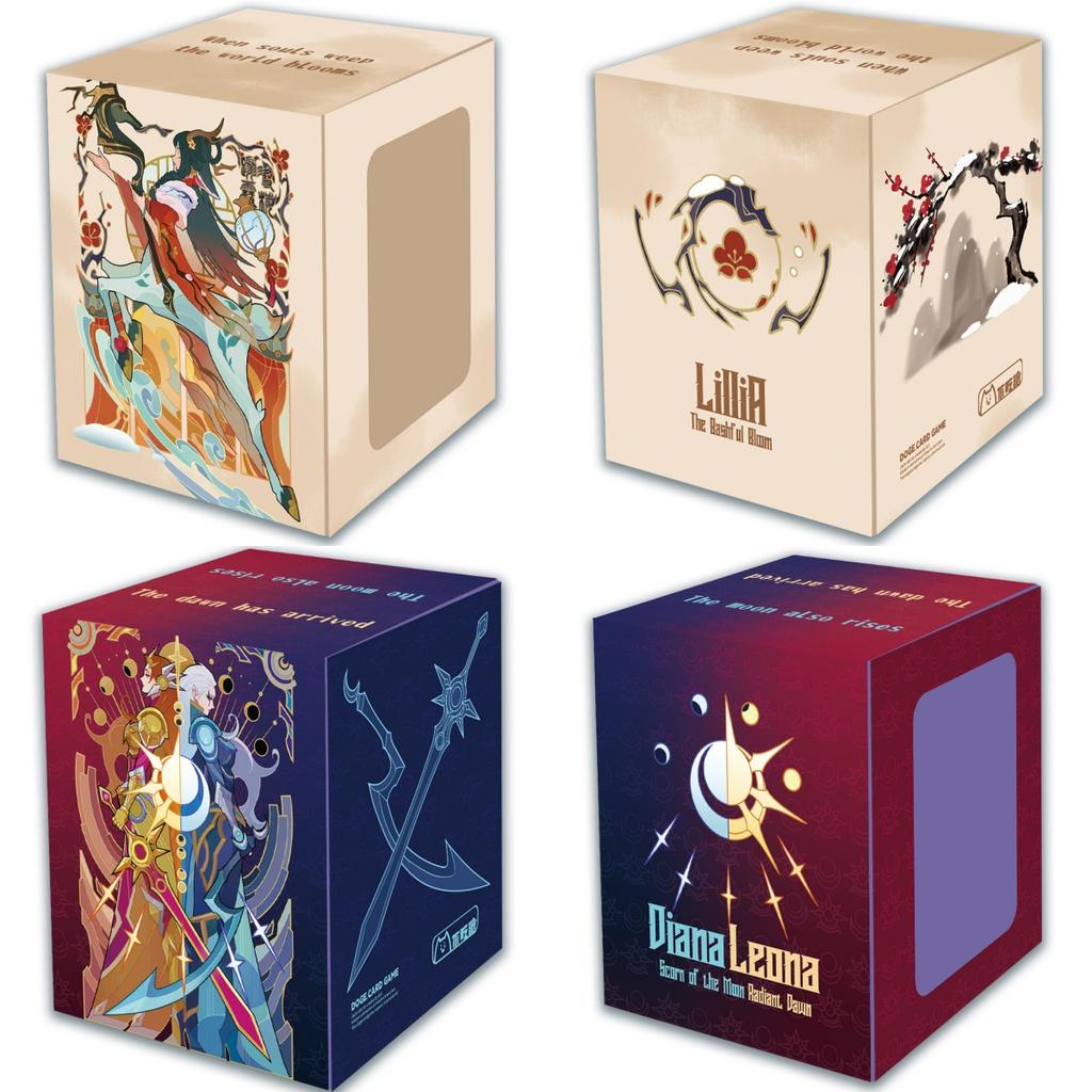 Suitable for TCG PTCG Riftbound Diana Magnetic Leather Board Game Card Box 11x9x9cm OPCG DTCG Game Collection Card Storage Box