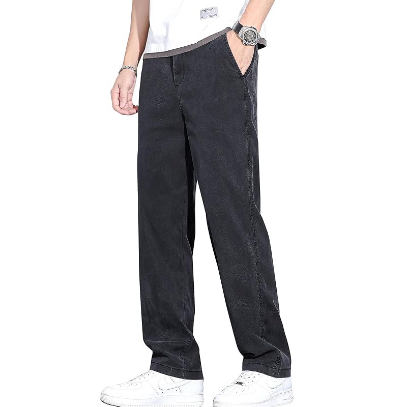 

[Rakityo] long pants men s pants spring summer slacks cool wide tapered pants Relaxing easy pants nimble bottoms lounge pants big size fashionable