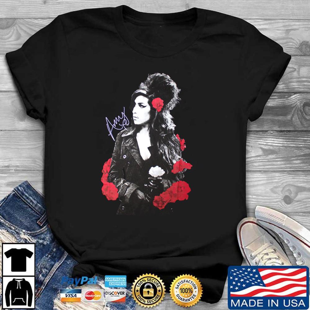 New Amy Winehouse Unisex TShirt Rose  S234XL Shirt Unisex T-Shirt XXXXL