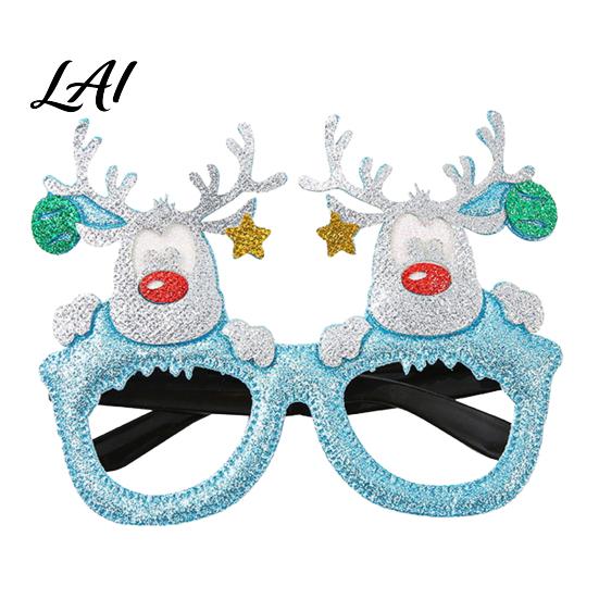 Christmas Decoration Glasses Glasses Glitter Holiday Party Frames Santa Hat Snowman Tree Bear Funny Eyeglasses for Favors