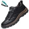 2025 New Men's Shoes Spring Sports and Leisure Leather Shoes Soft Sole Non-slip Travel Shoes