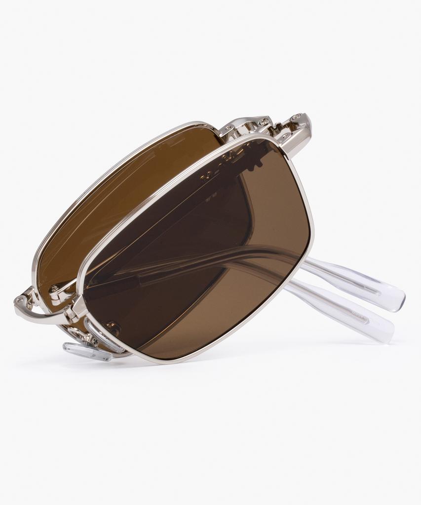 Likkeullou Rc Stainless Steel Amon F Folder Sunglasses Brown