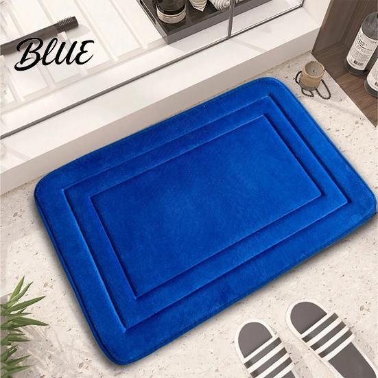 Durable PVC Liner Water Shower Coral Velvet Carpet Quick-drying Bathroom Mat Door Slip-free With Non-slip