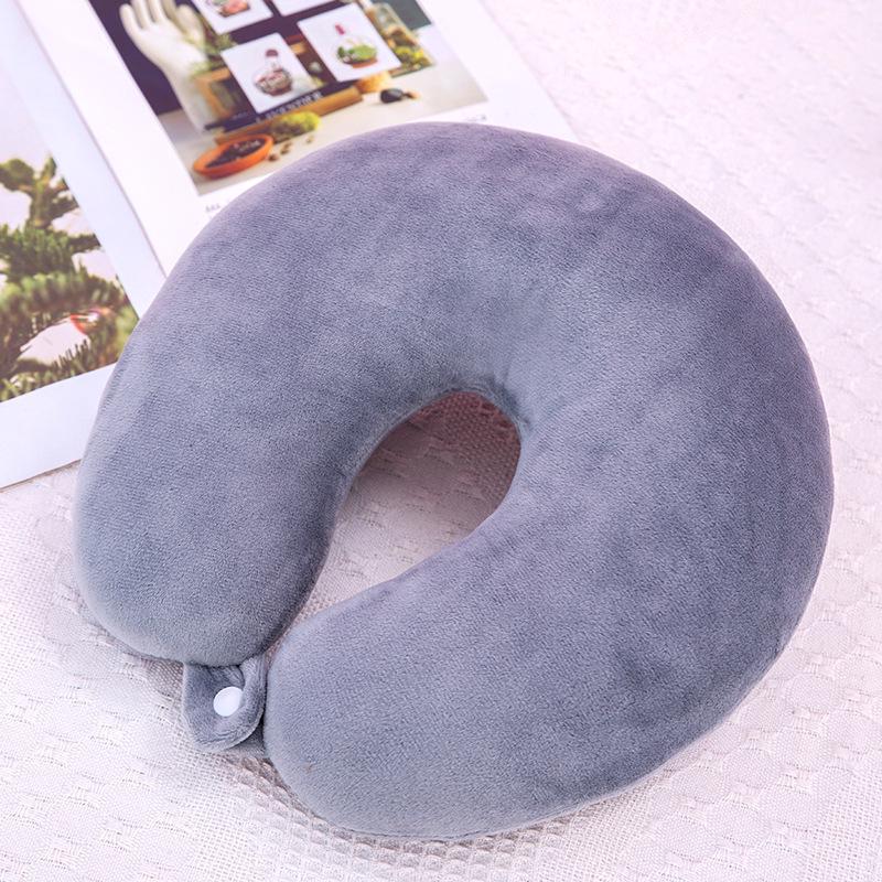 U-Shaped Travel Neck Pillow - Portable Car Support, Multi-Color Options, PP Cotton Comfort