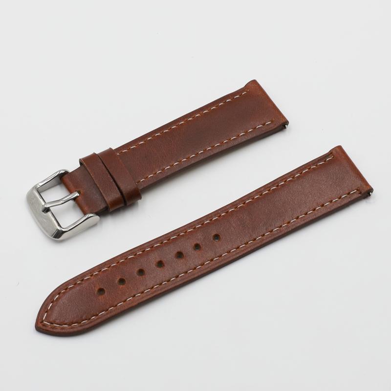 Onthelevel 18 19 20mm Leather Skin Watch Strap 22mm 24mm Soft Black Blue Brown Watchband With Quick Release Bar Wristband #E