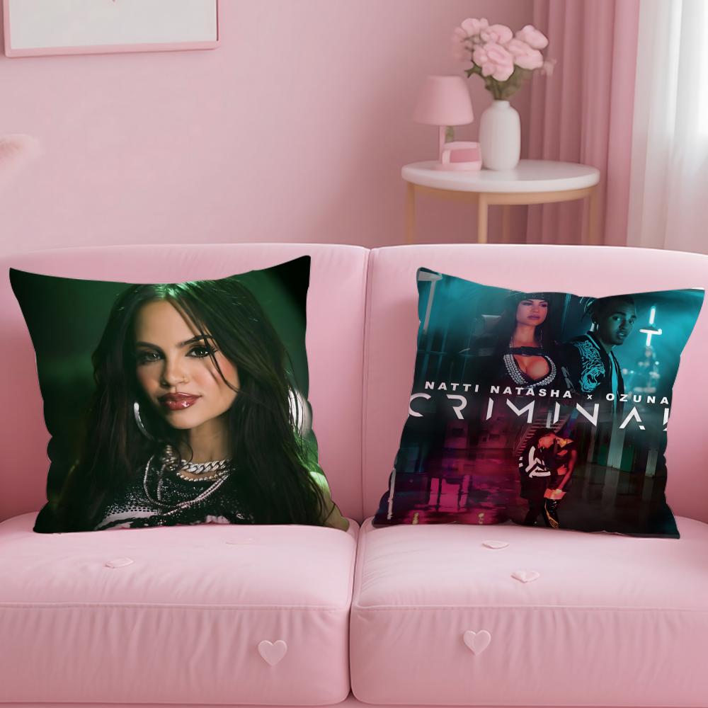 N-Natti Natasha Singer Cushion Cover Comfortable Reversible Pillow Cover Ideal For Car Sofa Bedroom & Beyond