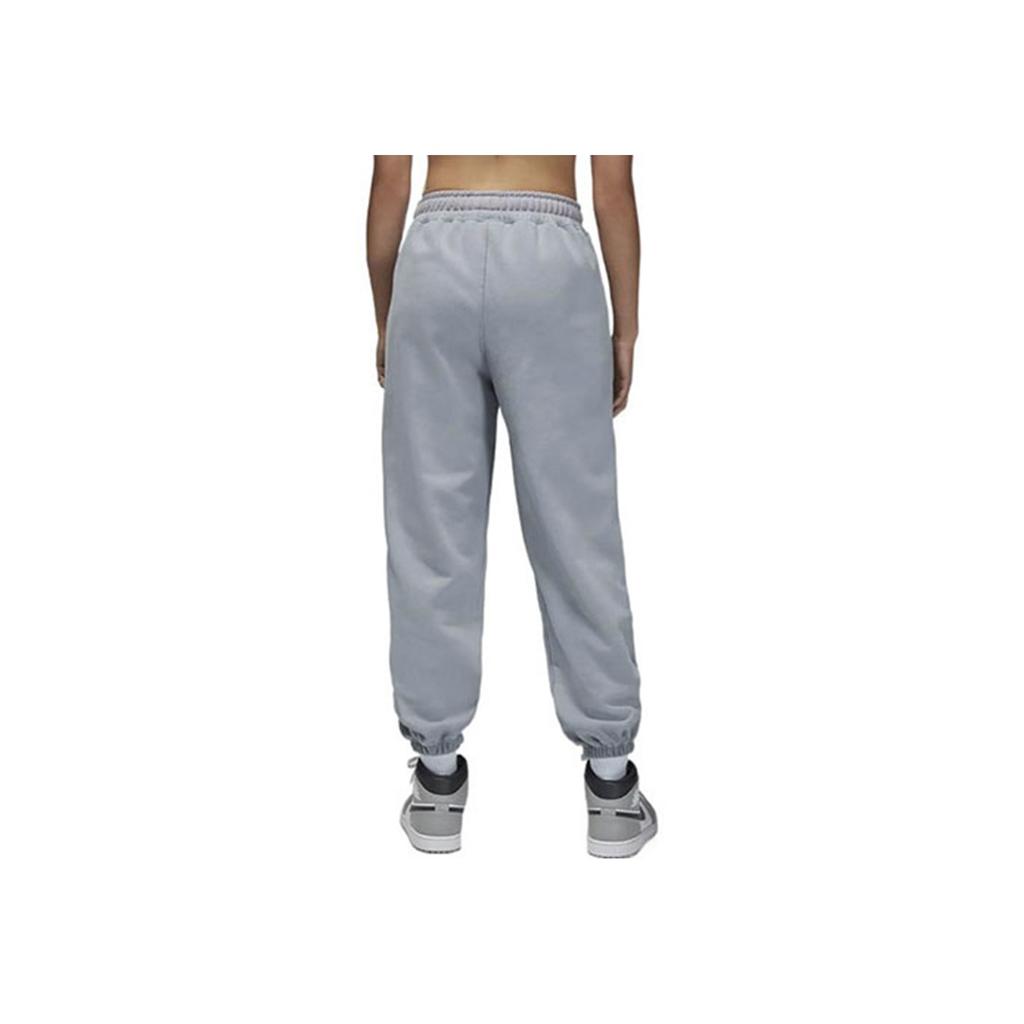 Jordan Solid Color Label Logo Side Pocket Elastic Drawstring Fleece Cuffed Sports Pants Women Pants Purple DQ4608-011