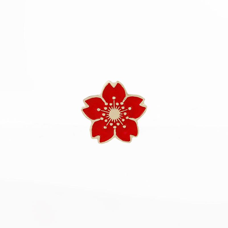 Sakura Blossom Cartoon Brooch: Versatile Enamel Floral Badge