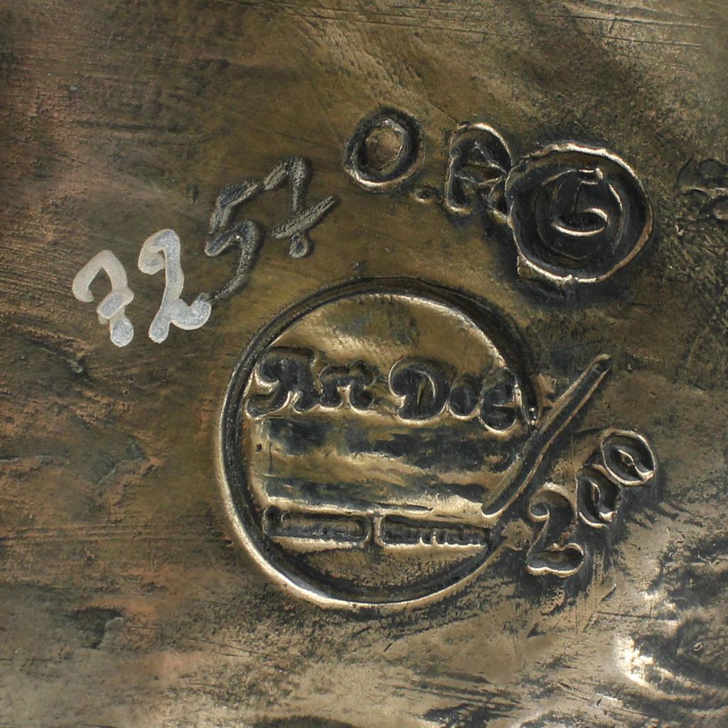 French Bulldog, Frenchie - dog bust, large statue, dog's head on stone base, decoration for office by Art-Dog brand