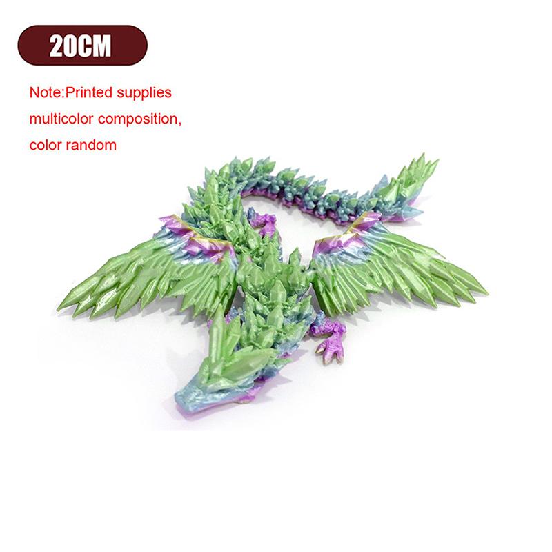 Drukowane w 3D Ozdoby do Salonu Feilong Wieloprzegubowy Ruchomy Smok ze Skrzydłami Dekoracja Stołu do Domu