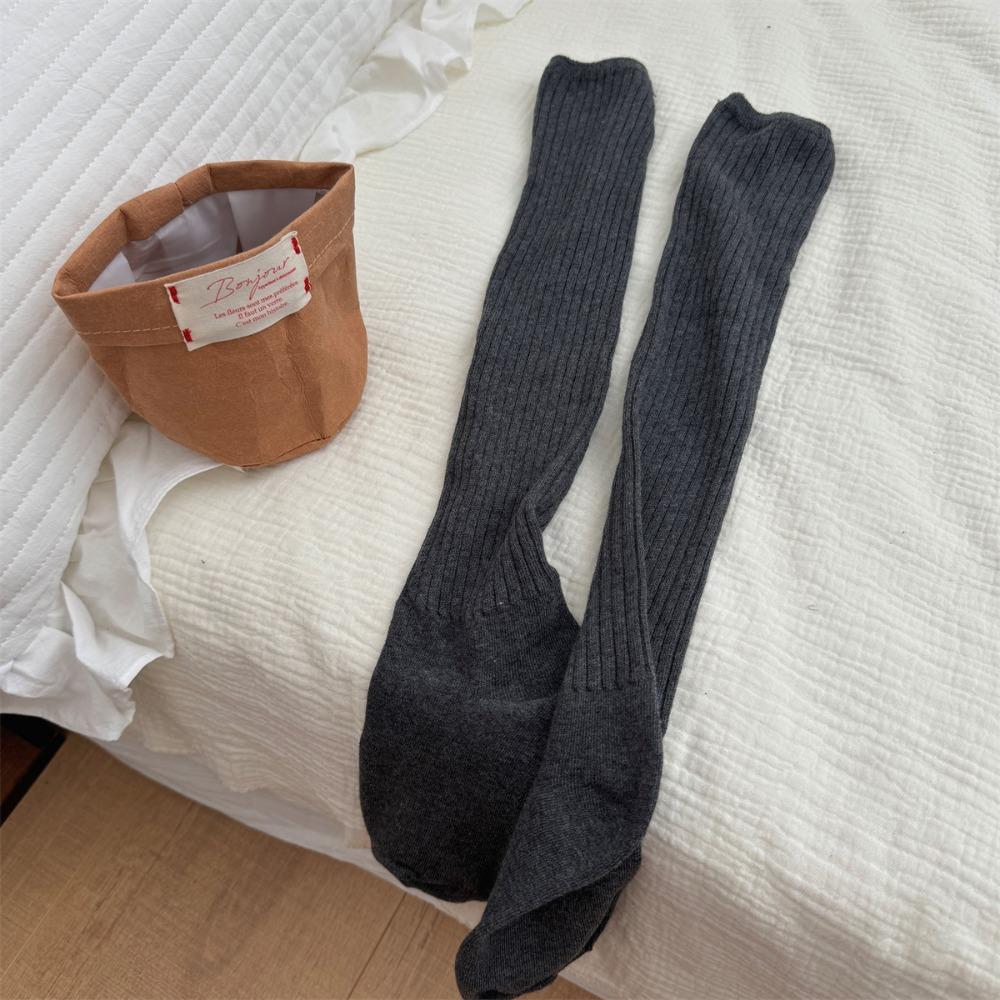 

Осенне-зимние гольфы до колена, хлопковые чулки до бедра, чулки JK для женщин, длинные носки