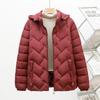 Women's Short Lightweight Down Padded Jacket for Autumn & Winter - Hooded, Ideal for Mothers