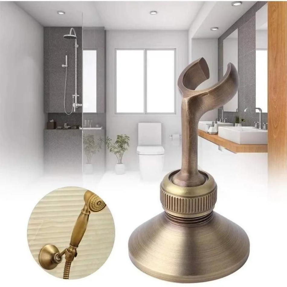 Shower Mounting Brackets Gold Brass Swivel Handheld Shower Holder Shower Head Seat Rack Bathroom Parts Bath Accessories