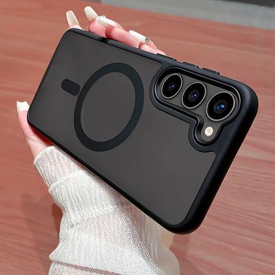 Luxusní Nový Matný Průsvitný Business Kryt na Telefon pro Samsung Galaxy S25 S24 Ultra S23 S22 Plus S20 S21 FE Magsafe Magnetický Kryt