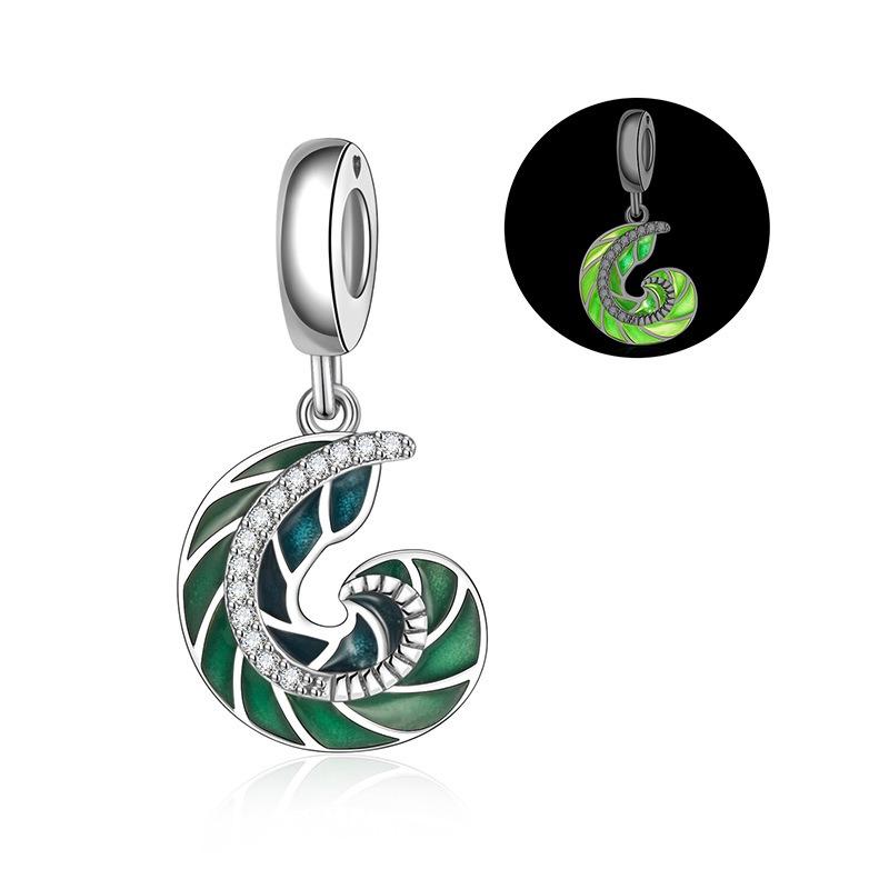 Original Copper Luminous Charms Firefly Stars Moon Spider Leaves Genie Bead For Pan Bracelet Diy Jewellery Gift