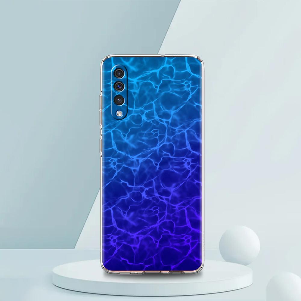 Gradient Color Water Transparent Phone Case for Samsung Galaxy A16 A14 A12 A22 A24 A42 A02 A03S A06 A50 A20 A30 A40 Soft Cover