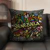 Aesthetic Art VVenezuela Cushion Cover Natural Linen Organic Fabric DoubleSided Printing Sofa Home Decor Gift Pillow Case