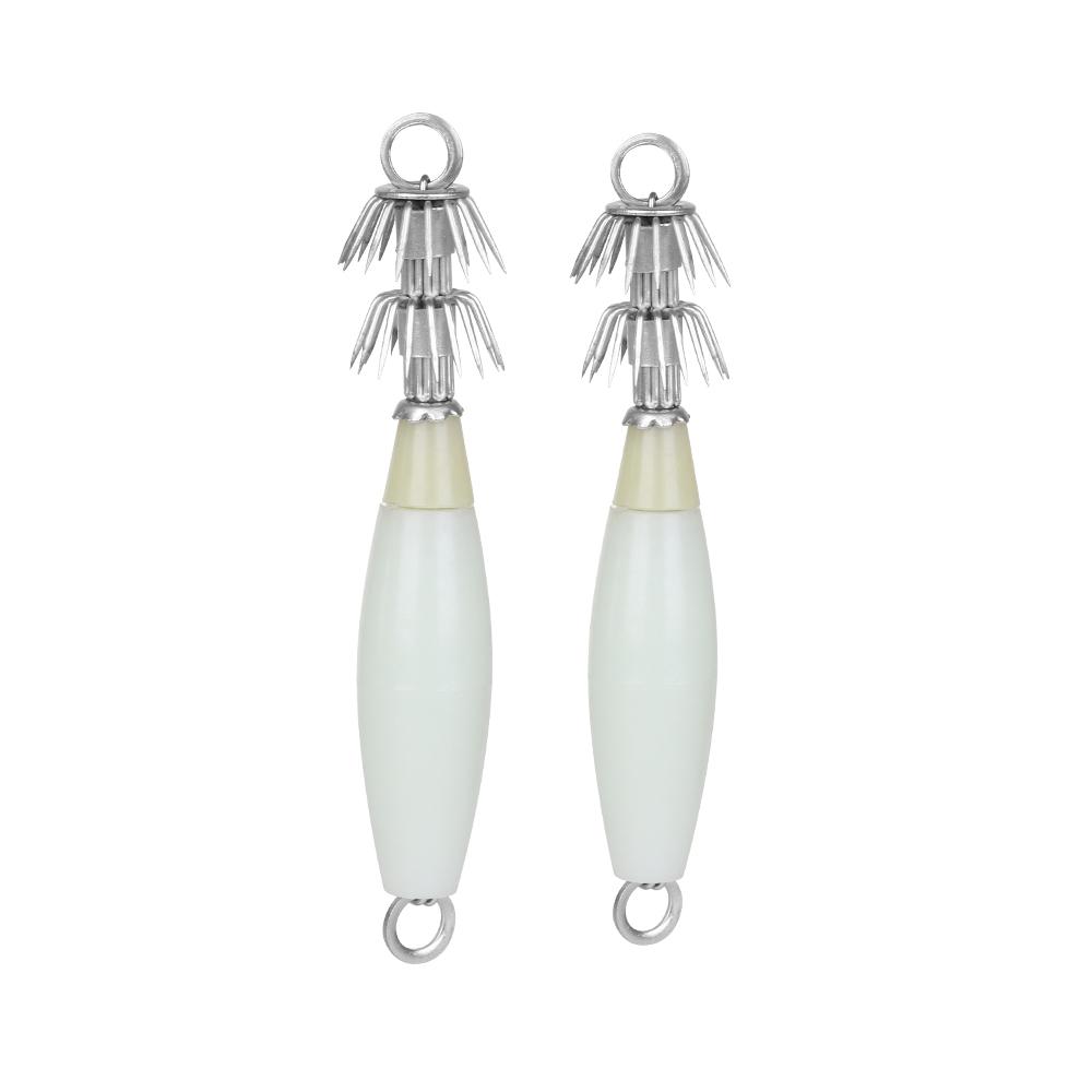 1/5PCS HOT Angling Luminous Wood Shrimp Lures Squid Hook Octopus Bait Fishing Tackle