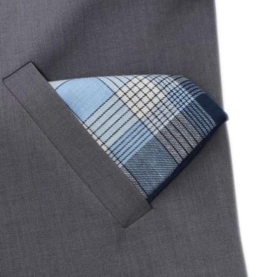 DONGFANGB Handkerchief Mens Gentlemens Business 100 Cotton Quick-Drying Thin 3-Piece Set 4242cm