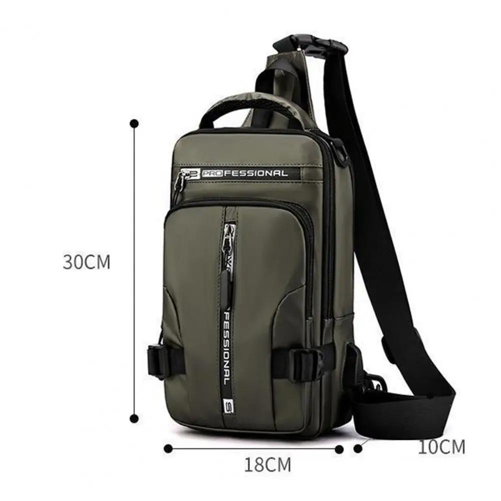 Neue Brusttasche Große Kapazität Verstellbarer Schultergurt Handtasche Reißverschluss Leicht Wasserdicht Herren Reise Täglich