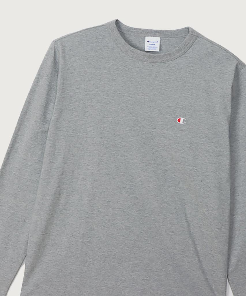 CHAMPION C Logo Regular Fit Jersey Long Sleeve T-Shirt Oxforxd Grey