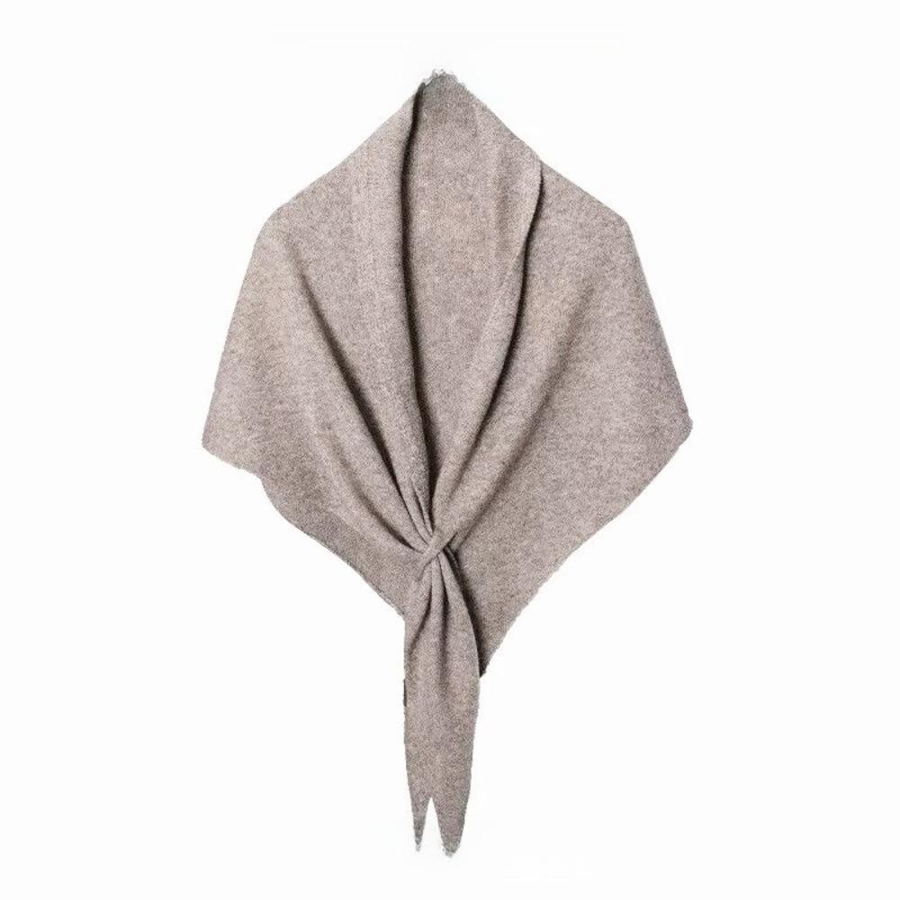 

Cashmere Knitted Triangle Scarf Plush Winter Shawl Soft Striped Scarf Women/Men