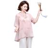 LANGSHA Women's Summer Chinese Style Chiffon Top