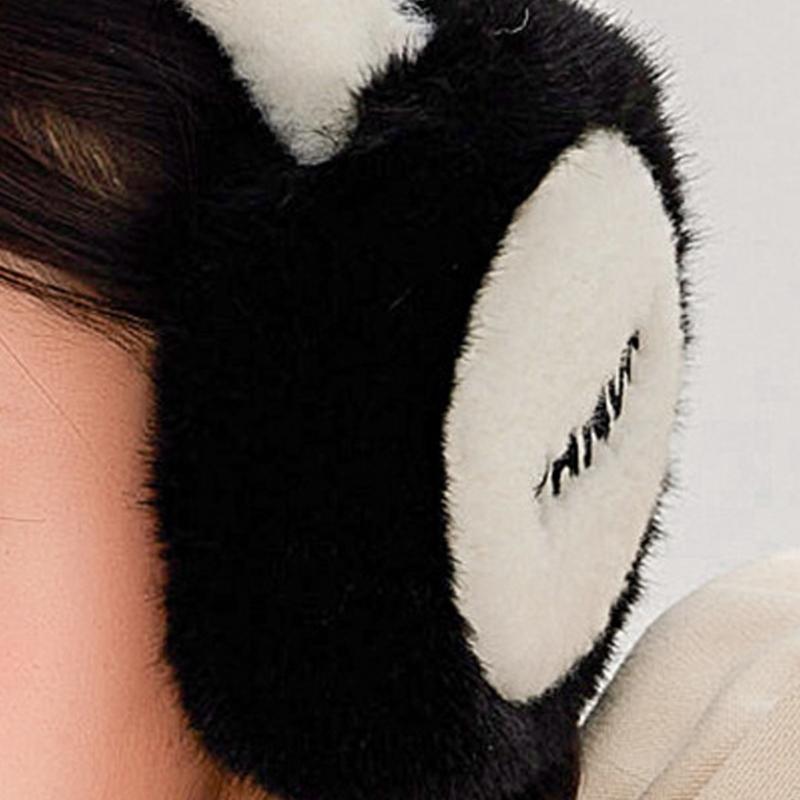 Panda Earmuffs Panda Ear Warmer Foldable Earmuffs Fleece Ear Muffs Headband Panda Ear Muffs Panda Earflap