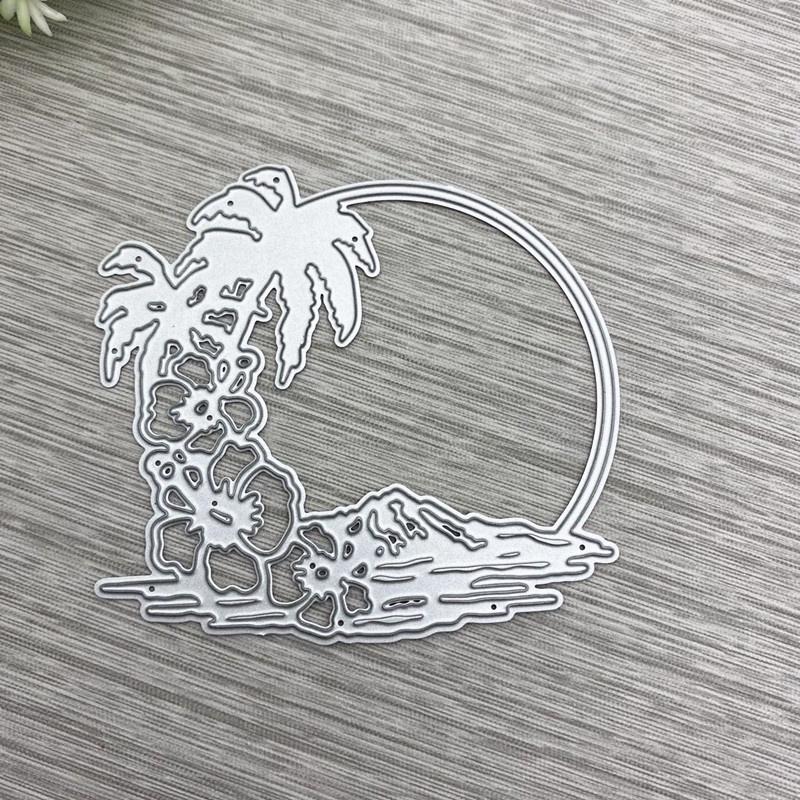 

Beach Metal Cutting Dies Stencils for DIY Scrapbook Photo Album Paper Card Decorative Craft Embossing Dies dies серебряный
