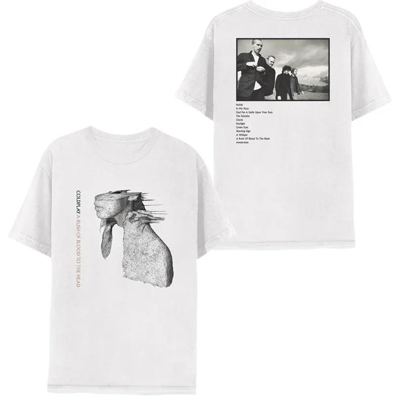 

2025 Classic Coldplay Band T Shirt British Rock Music Men and Women Casual T-Shirt Short Sleeve Tee Cotton Tops Summer Clothing S