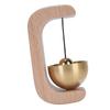 Shopkeepers Bell Wood Brass Hanging Door Bell for Entry Door Restaurant Shop Home Refrigerator Pet