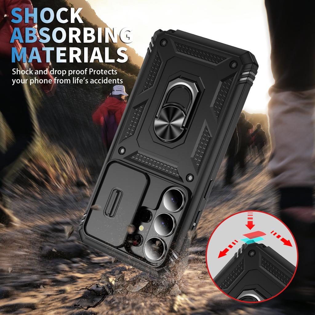 Funda Case for Samsung Galaxy S26 Ultra S25 FE S22 S23 Plus S24 Ultra A17 A56 A36 A16 A55 A35 A15 A26 3 in 1 Lens Phone Bag